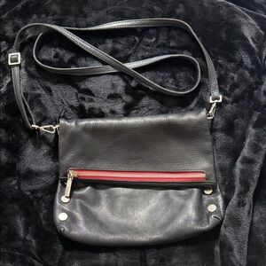 Hammitt Black Crossbody Bag with Red Accent